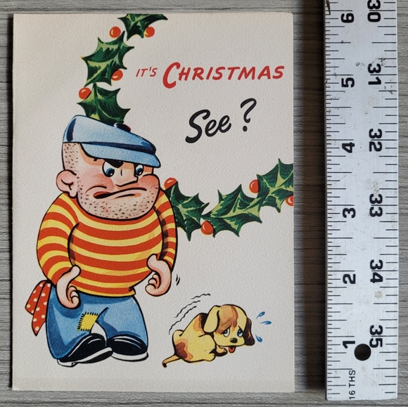 🎅🏼 RARE 1940s Vintage Funny Naughty Christmas Card - Bundle to Save $ 🎅🏼 - Picture 4 of 4